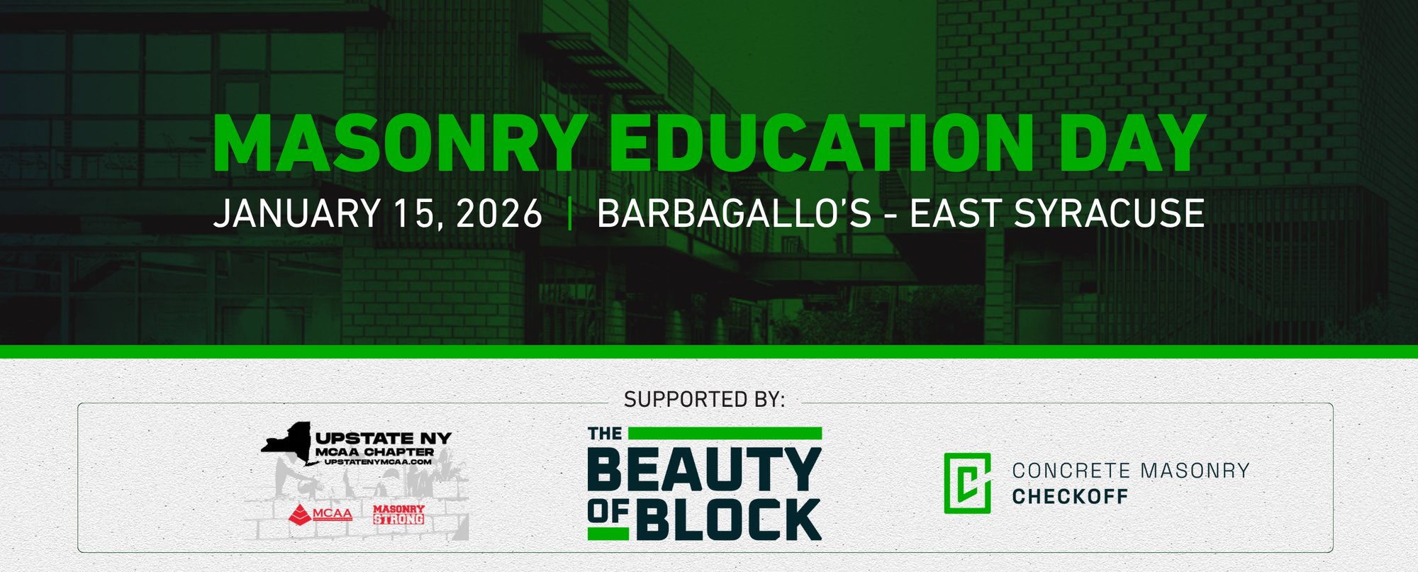 Masonry Education Day Registration Page Header